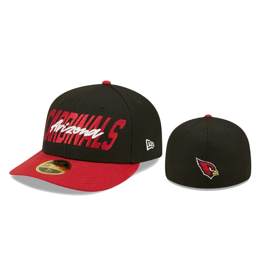 Cardinals Black Cardinal 2022 NFL Draft Low Profile 59FIFTY Fitted Hat