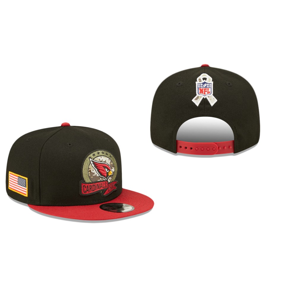Cardinals Black Cardinal 2022 Salute To Service 9FIFTY Snapback Hat