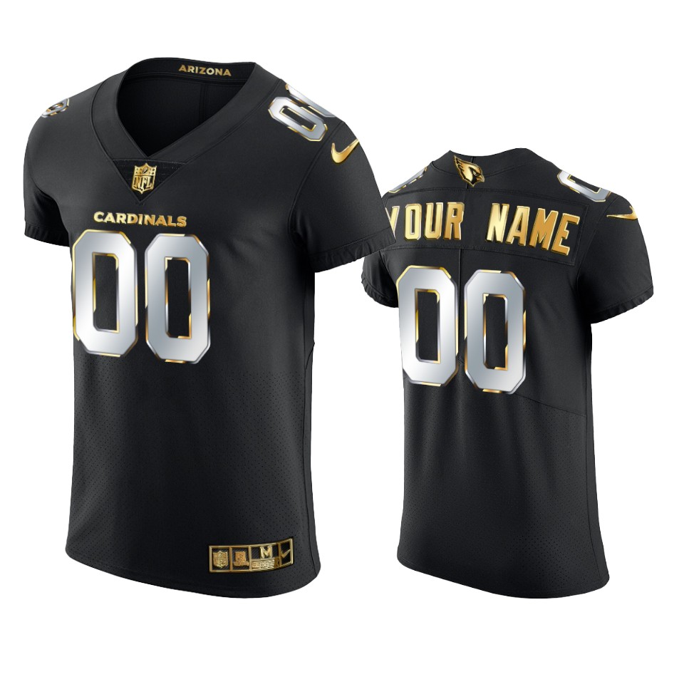 Cardinals Black Custom Golden Edition Elite Jersey
