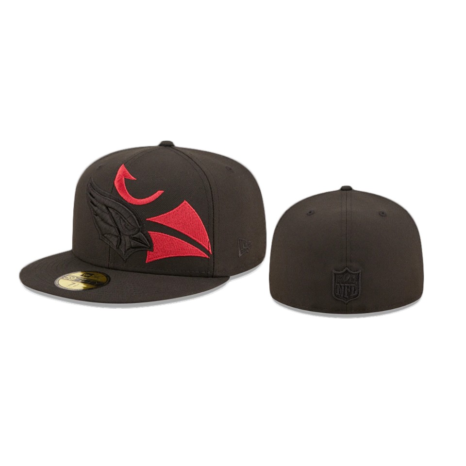 Cardinals Black Logo Feature 59FIFTY Fitted Hat