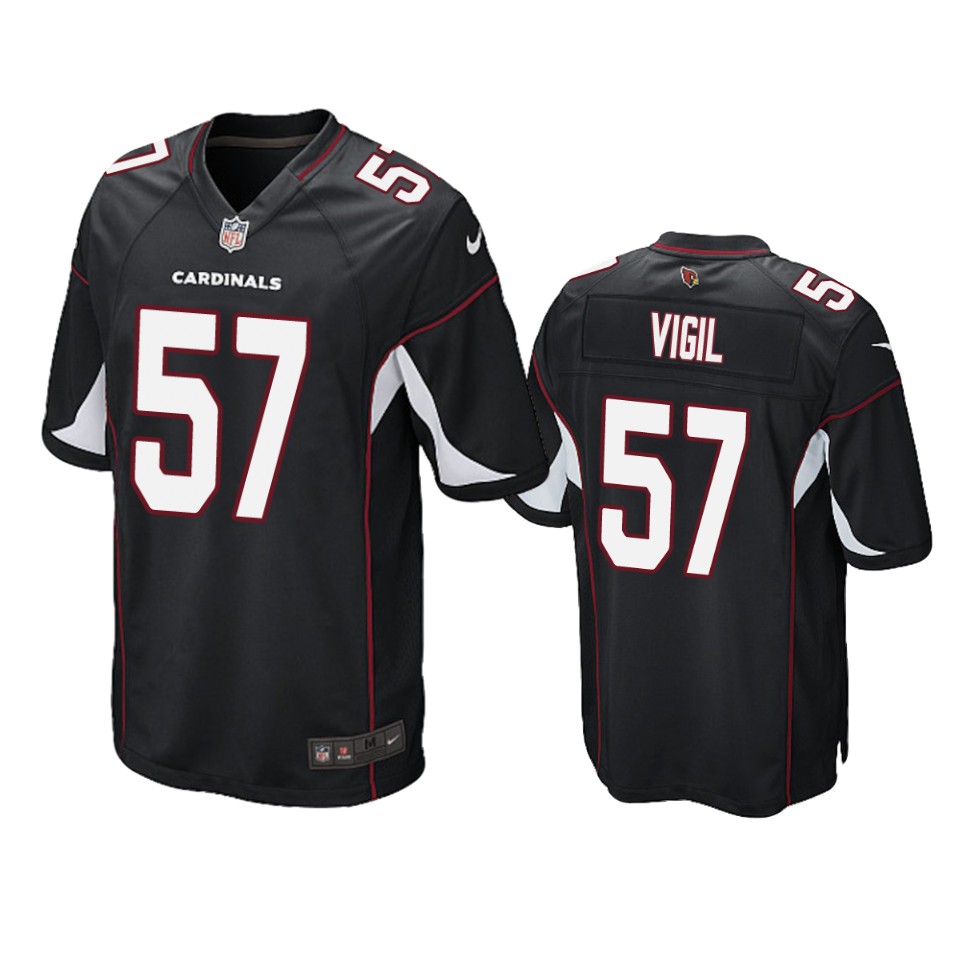 Cardinals Black Nick Vigil Alternate Game Jersey