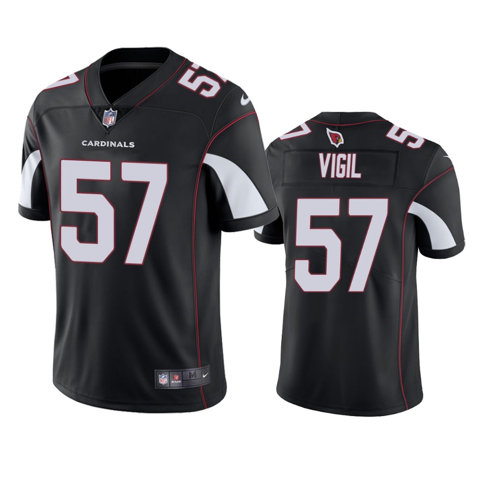 Cardinals Black Nick Vigil Vapor Limited Men's Jersey