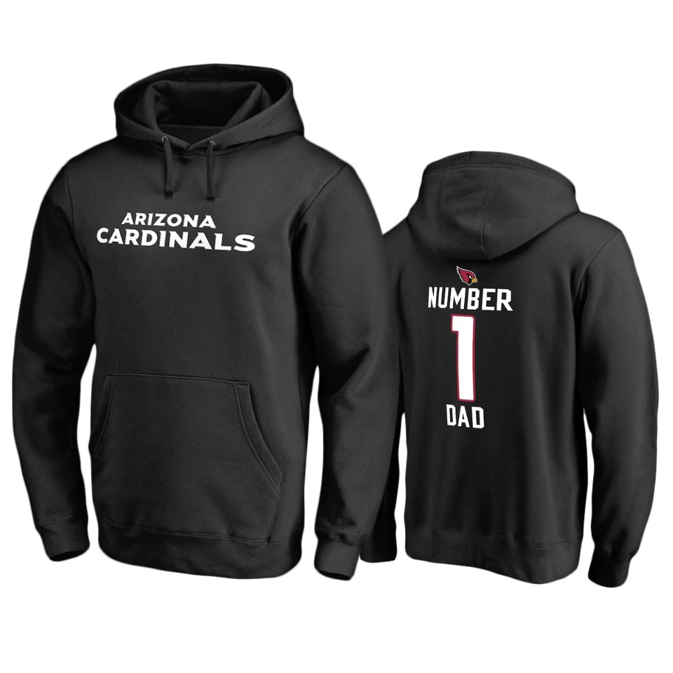Cardinals Black Number 1 Dad Hoodie