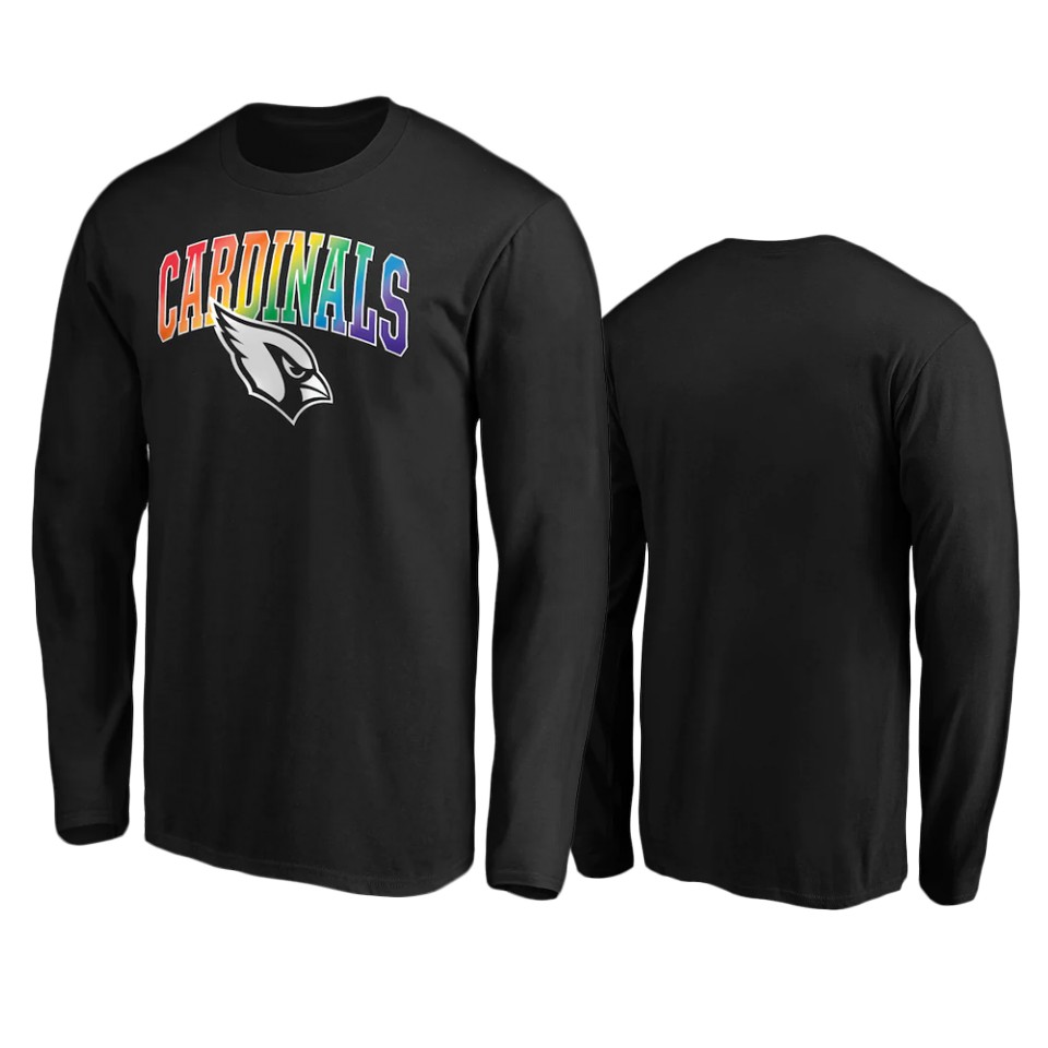 Cardinals Black Pride Logo Long Sleeve T-Shirt