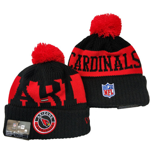 Cardinals Black Red Knit Hat -YD