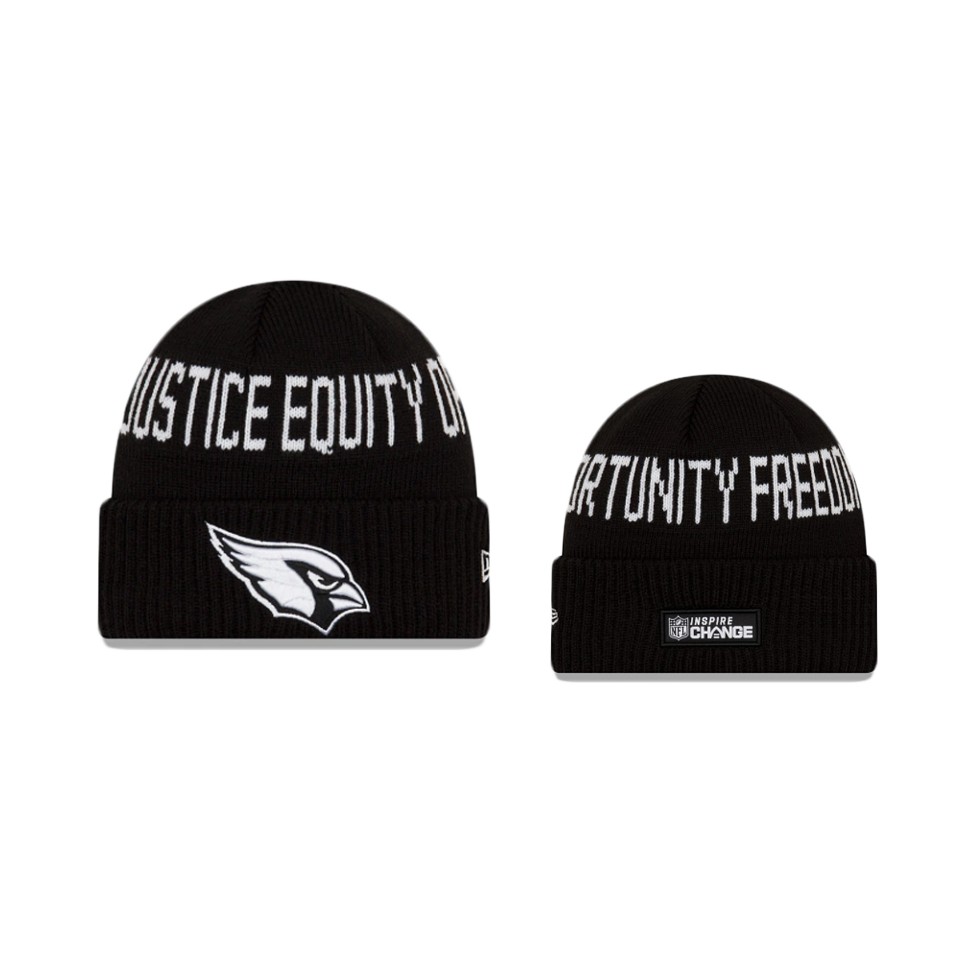 Cardinals Black Social Justice Cuff Knit Hat