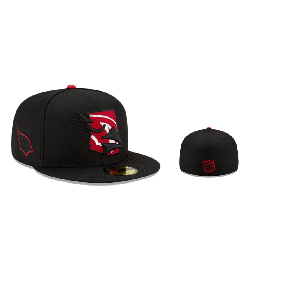 Cardinals Black State Logo Reflect 59Fifty Hat
