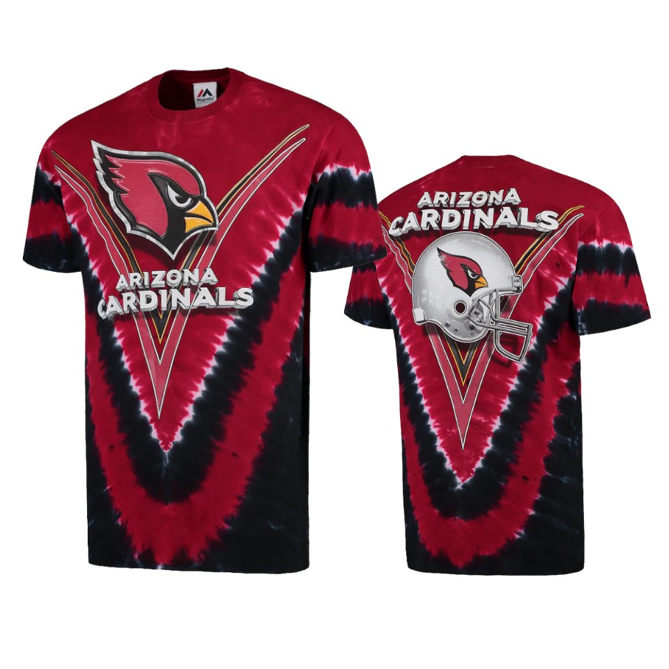 Cardinals Black Tie-Dye V T-Shirt