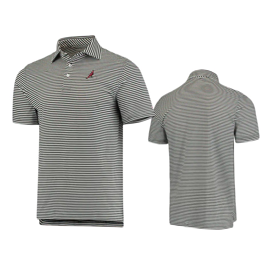 Cardinals Black Winstead Stripe Polo