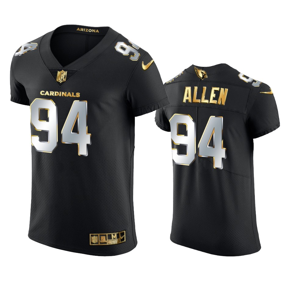 Cardinals Black Zach Allen Golden Edition Elite Jersey