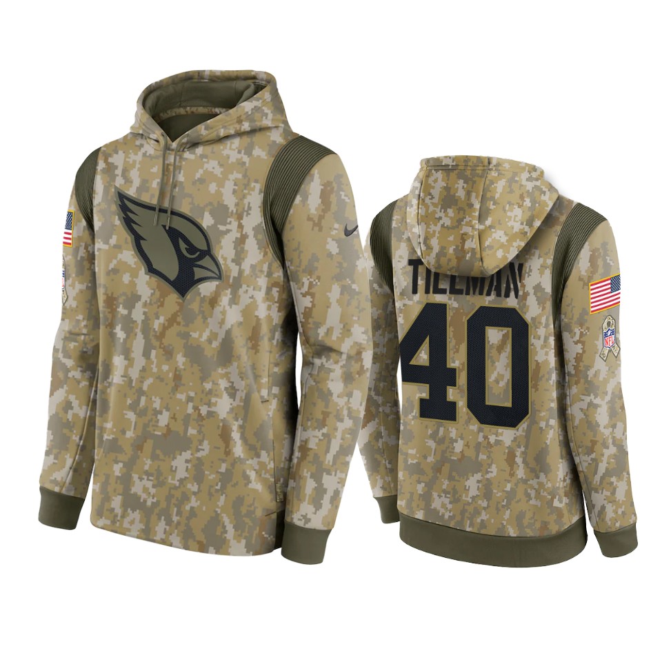 Cardinals Camo Pat Tillman 2021 Salute To Service Therma Hoodie