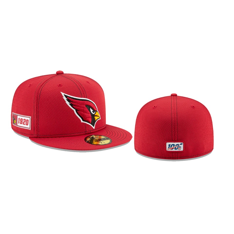 Cardinals Cardinal 2019 NFL Sideline Road 59FIFTY Fitted Hat