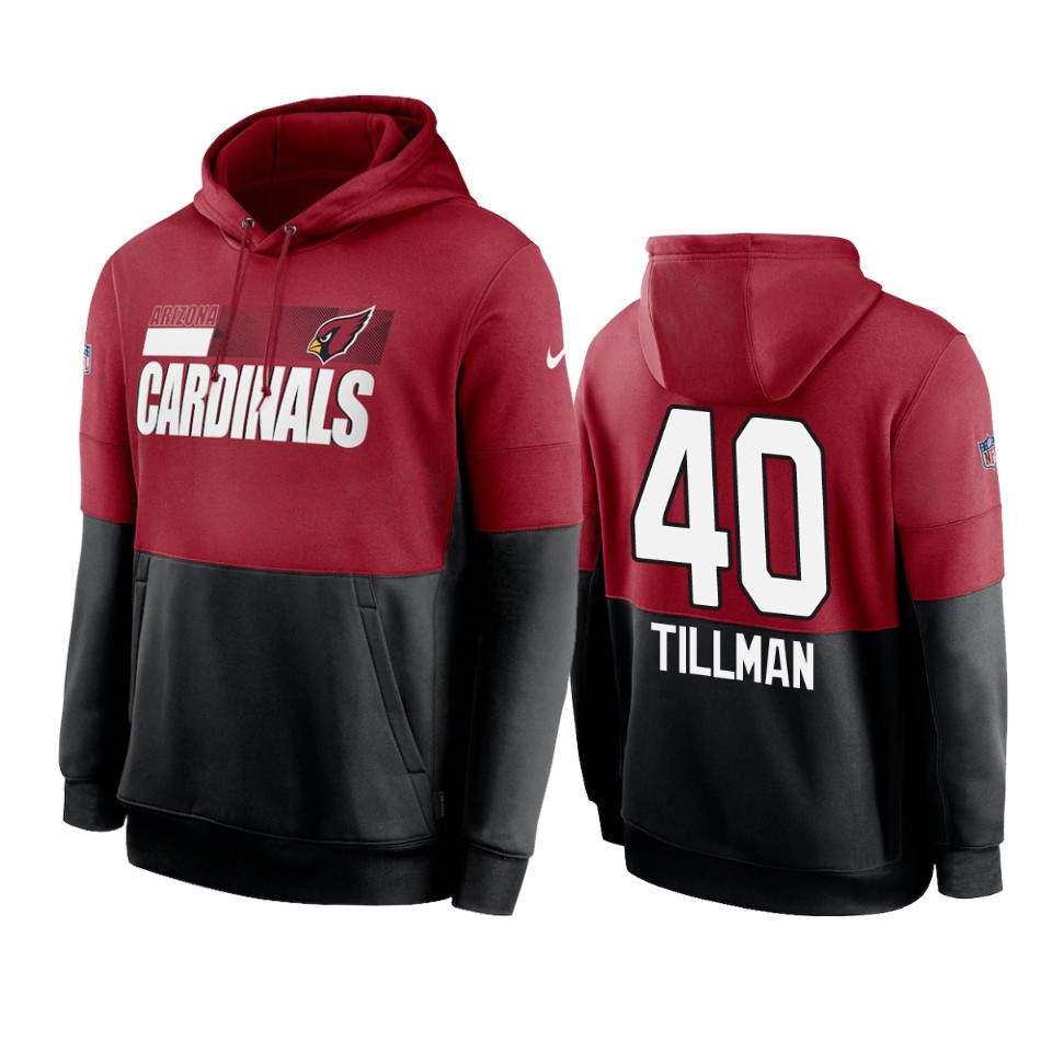 Cardinals Cardinal Black Pat Tillman Sideline Impact Lockup Performance Hoodie