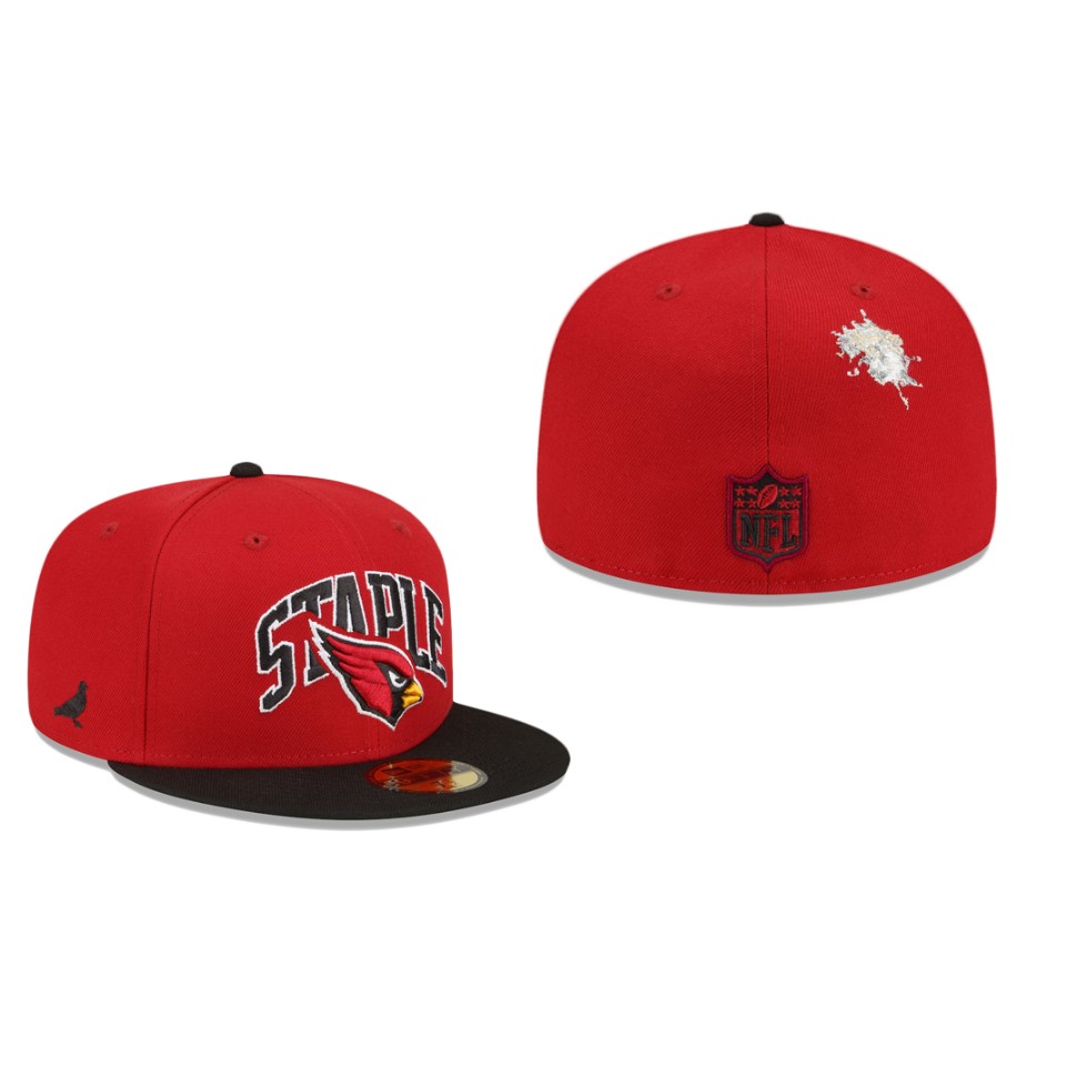 Cardinals Cardinal Black Staple 59FIFTY Fitted Hat