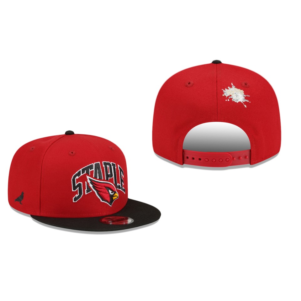 Cardinals Cardinal Black Staple 9FIFTY Snapback Hat