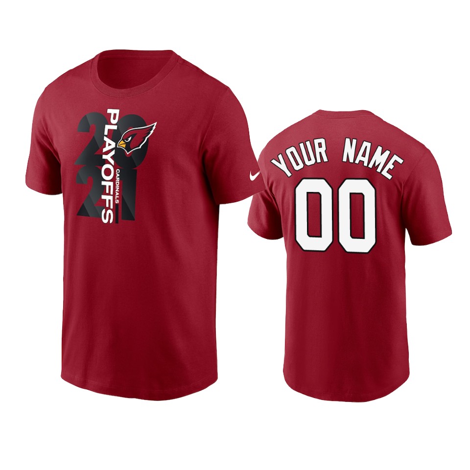 Cardinals Cardinal Custom 2021 NFL Playoffs T-Shirt