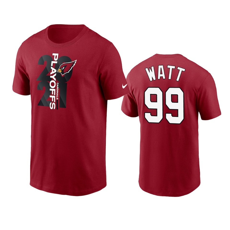 Cardinals Cardinal J.J. Watt 2021 NFL Playoffs T-Shirt