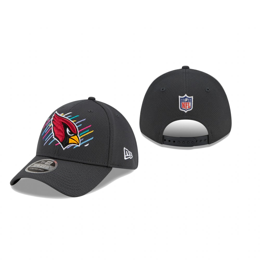 Cardinals Charcoal 2021 NFL Crucial Catch 9FORTY Adjustable Hat