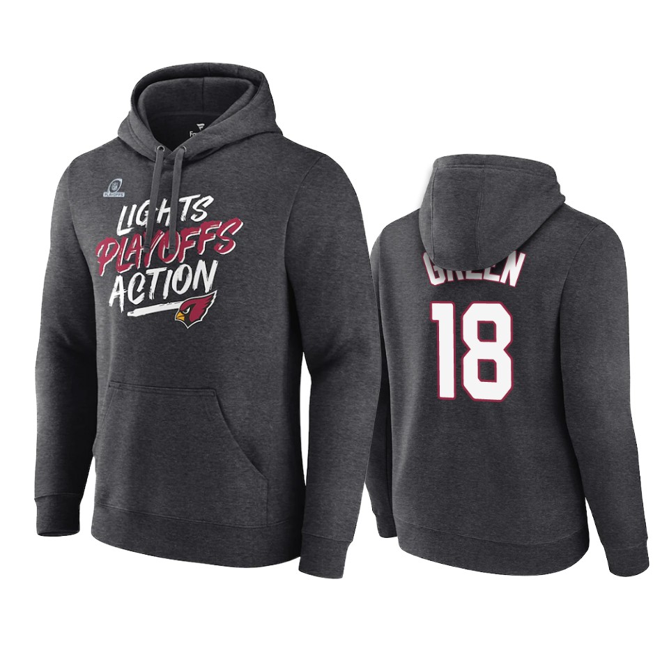 Cardinals Charcoal A.J. Green 2021 NFL Playoffs Hoodie