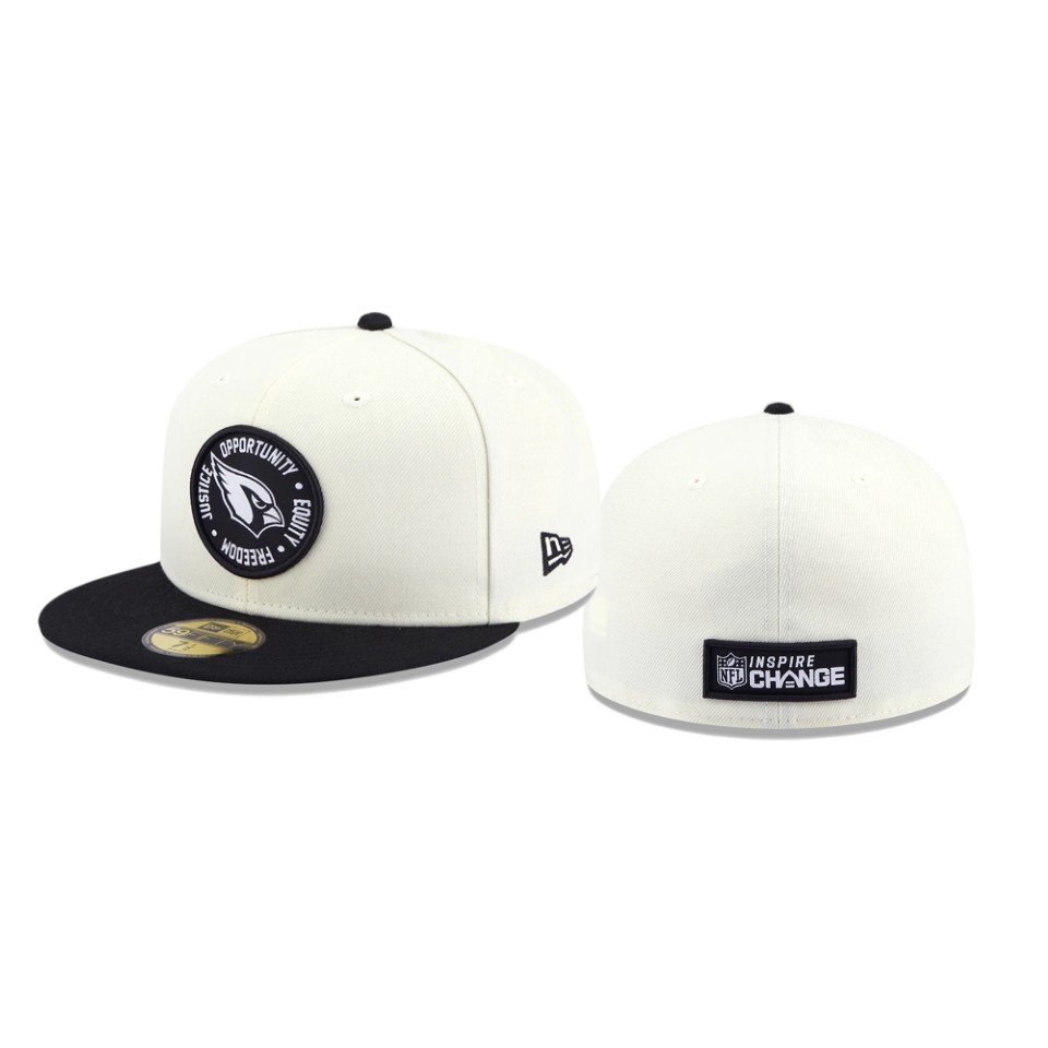 Cardinals Cream Black 2022 Inspire Change Fitted Hat