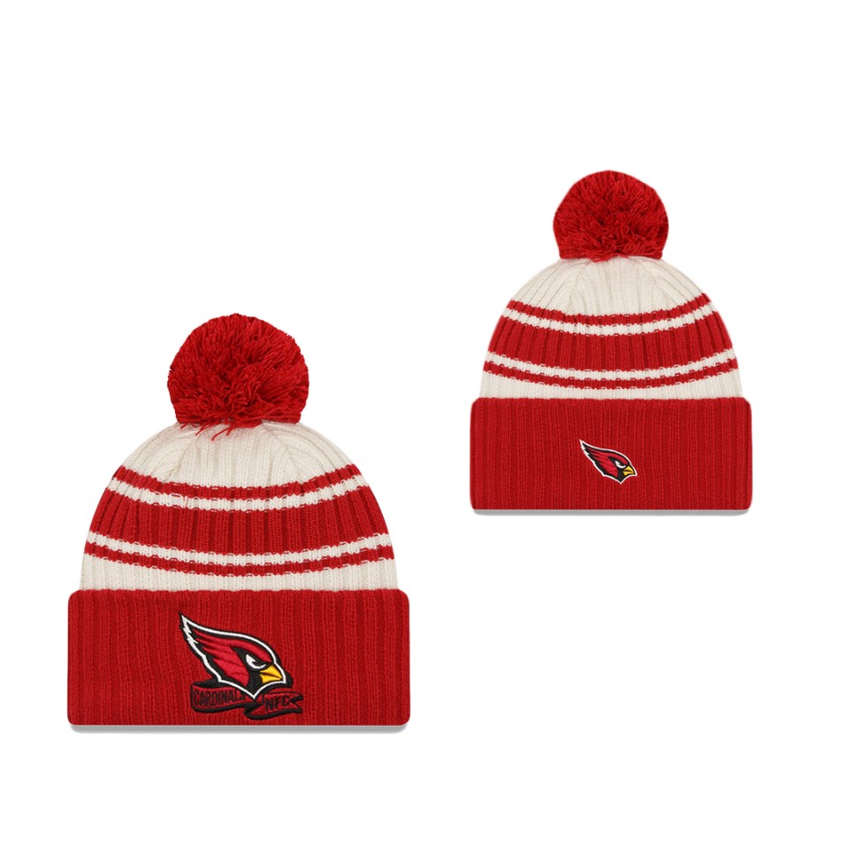 Cardinals Cream Cardinal 2022 Sideline Sport Cuffed Pom Knit Hat