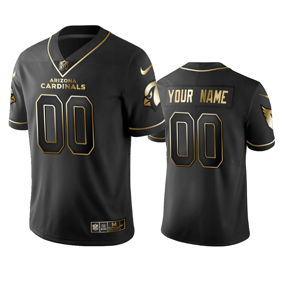Cardinals Custom Black Vapor Untouchable Limited Jersey Golden Edition