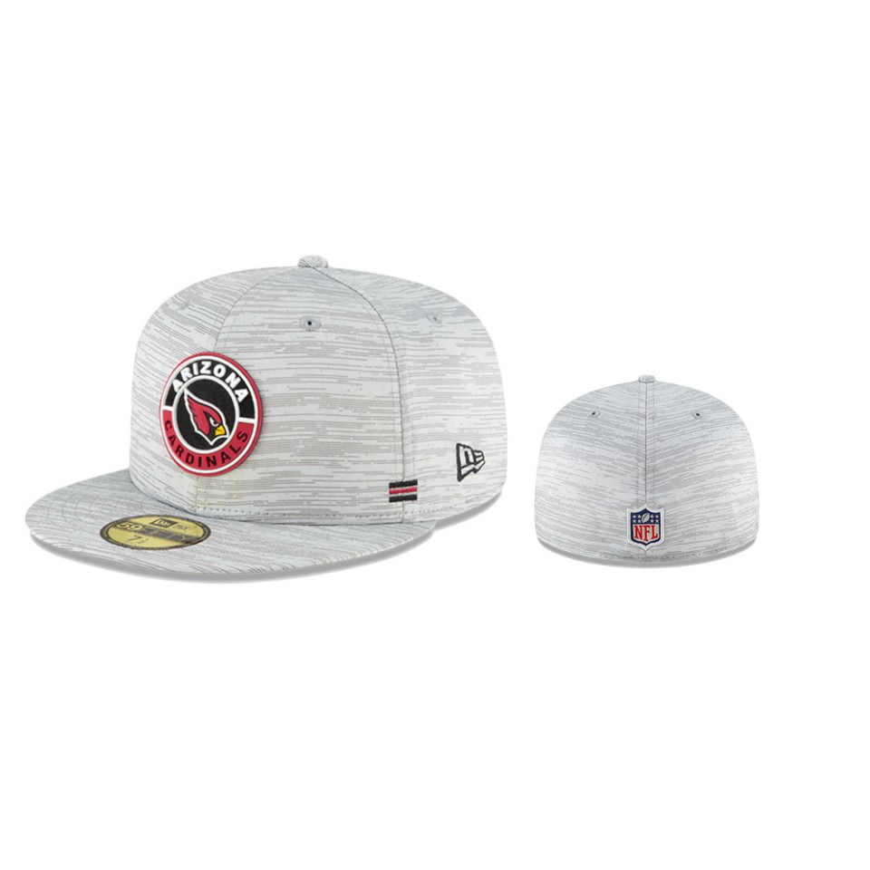 Cardinals Gray 2020 NFL Sideline 59FIFTY Fitted Hat