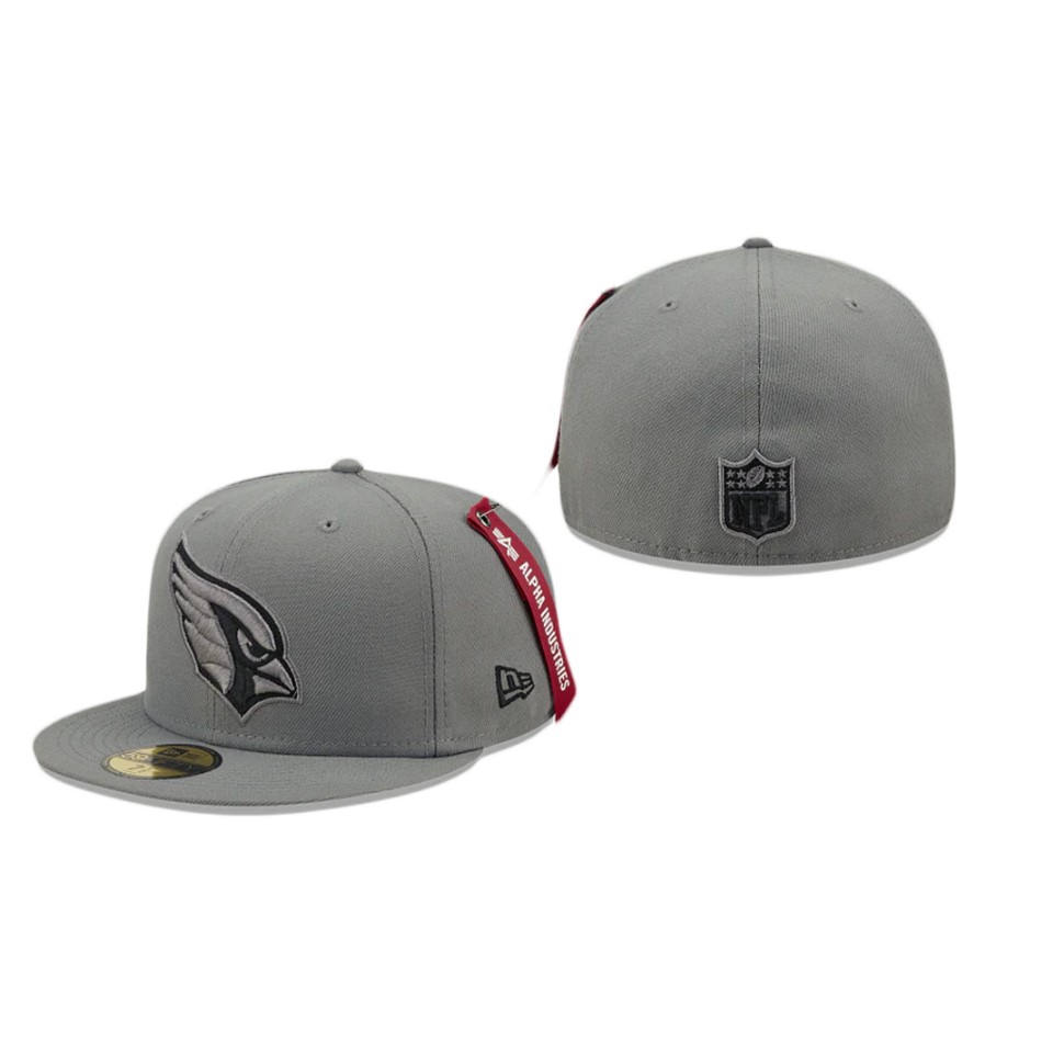 Cardinals Gray Alpha Industries 59FIFTY Fitted Hat