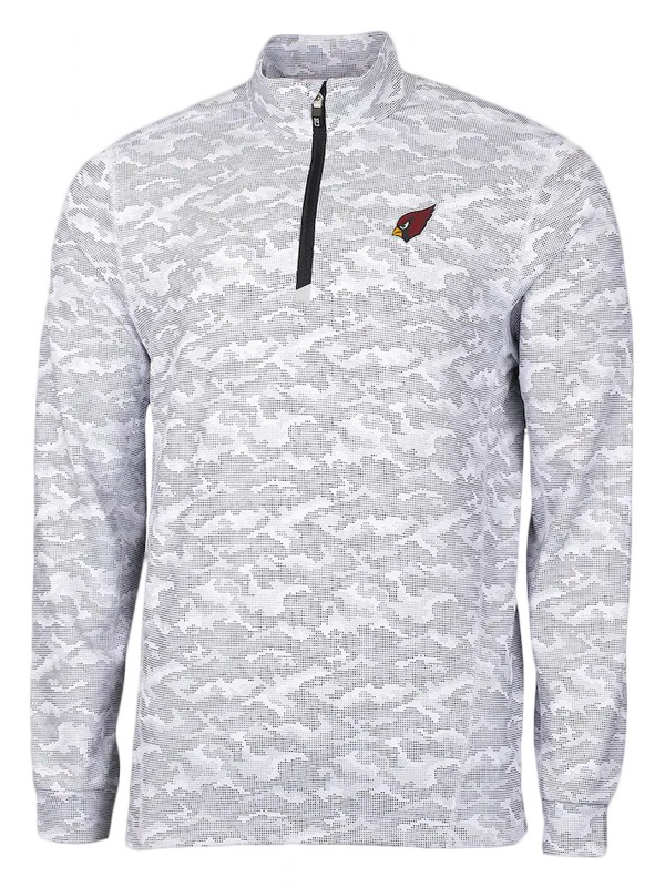 Cardinals Gray Traverse Camo Print DryTec Quarter-Zip Jacket
