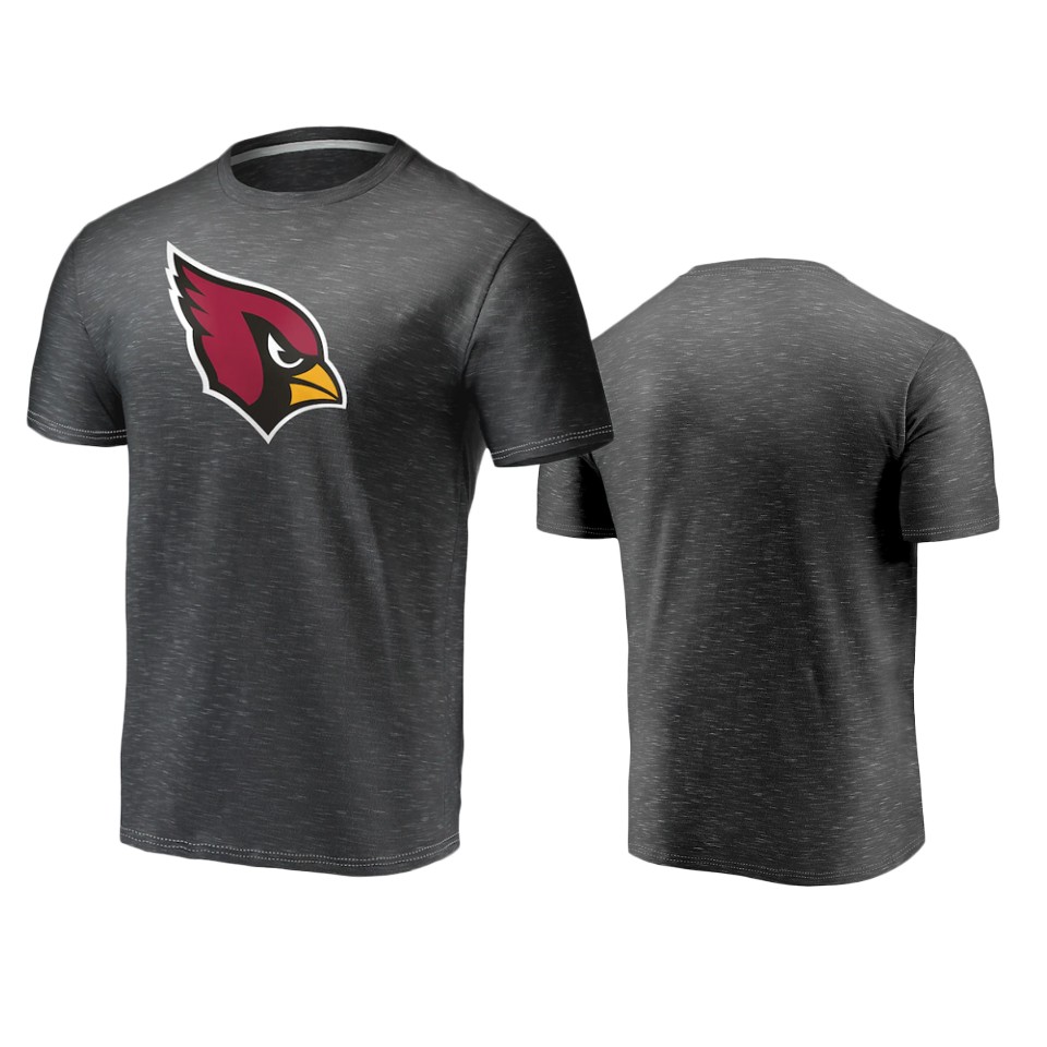 Cardinals Heathered Charcoal Space Dye Primary Logo T-Shirt