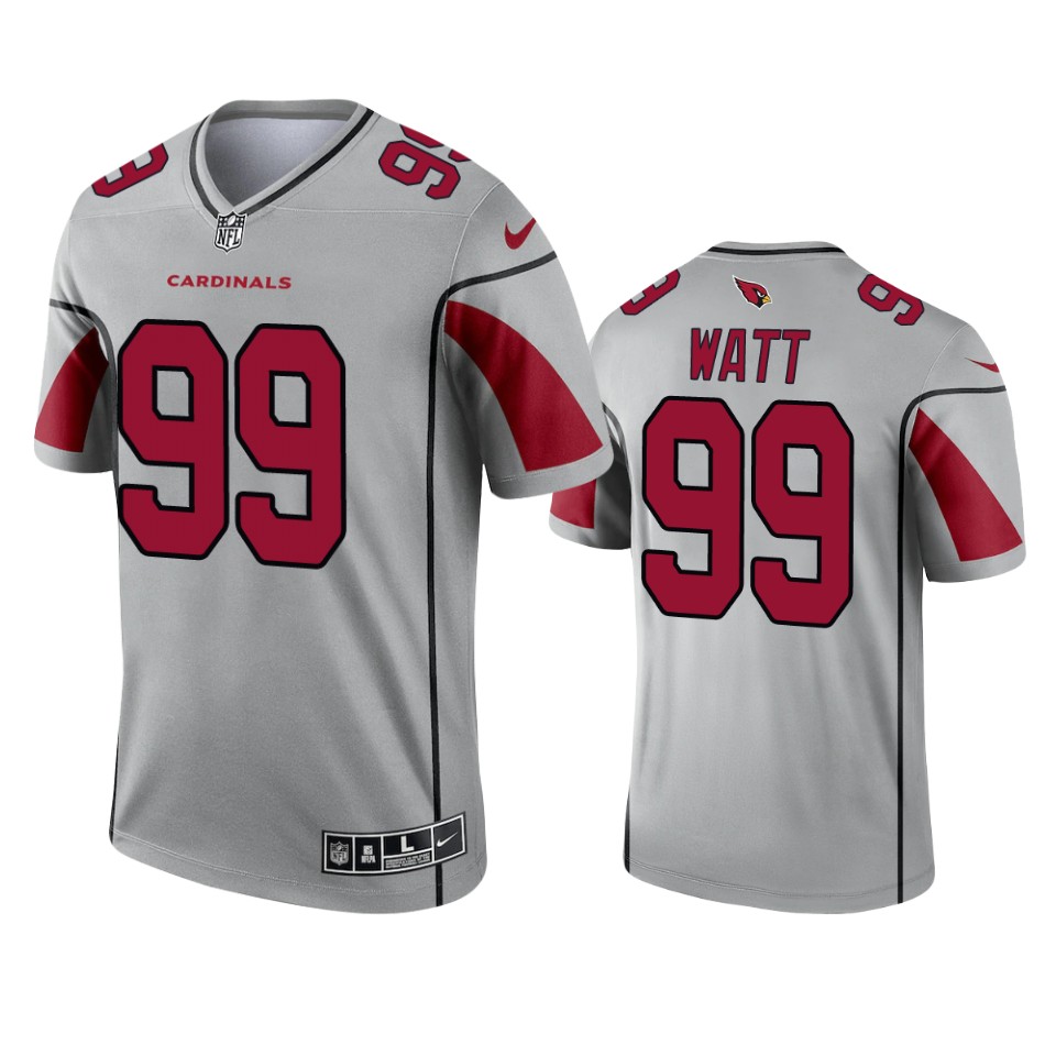 Cardinals J.J. Watt Inverted Legend Silver Jersey