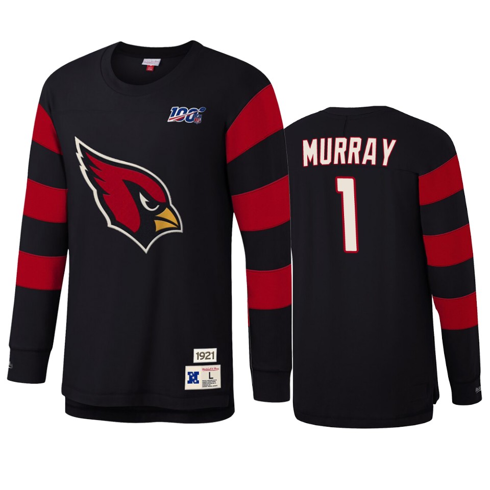 Cardinals Kyler Murray Black NFL 100 Long Sleeve T-Shirt
