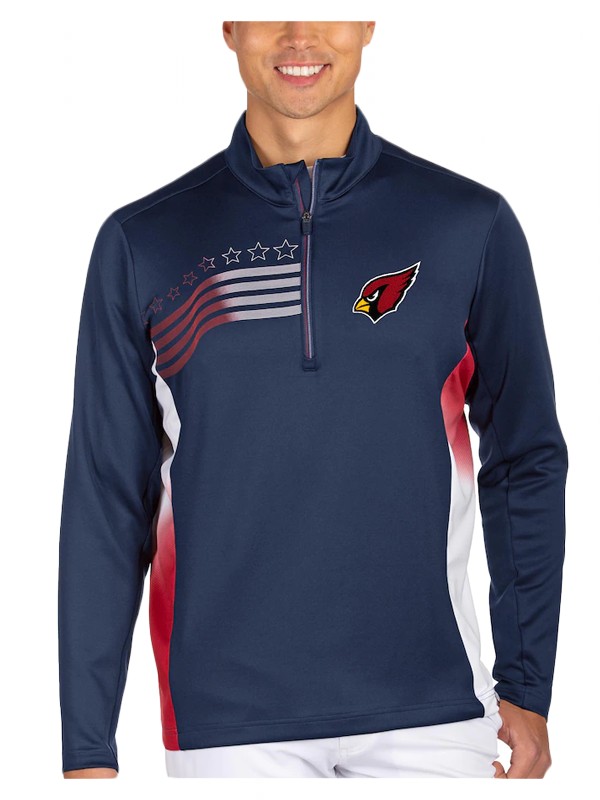 Cardinals Navy Red Liberty Quarter-Zip Pullover Jacket