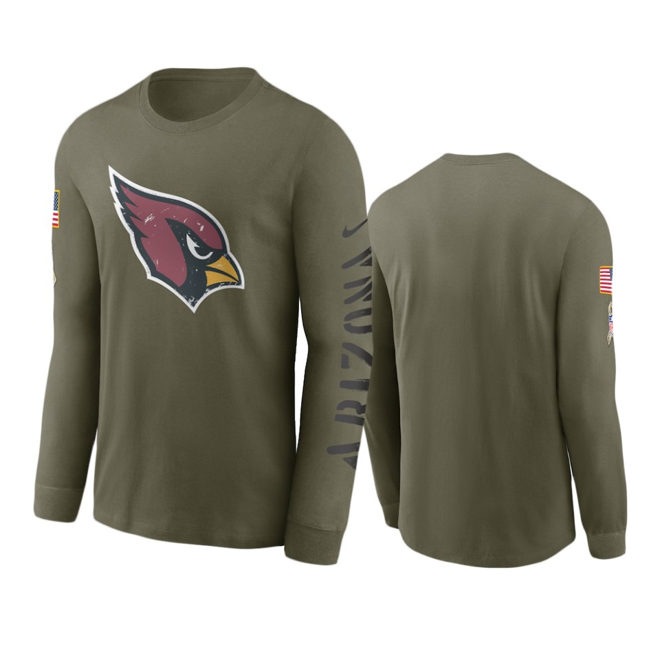Cardinals Olive 2022 Salute To Service Long Sleeve T-Shirt