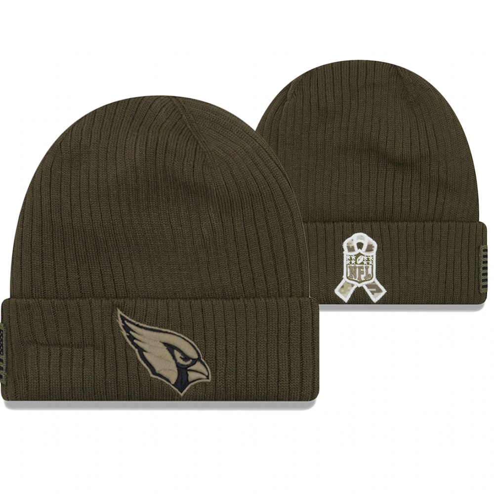 Cardinals Olive Cuffed Knit Hat 2018 Salute To Service