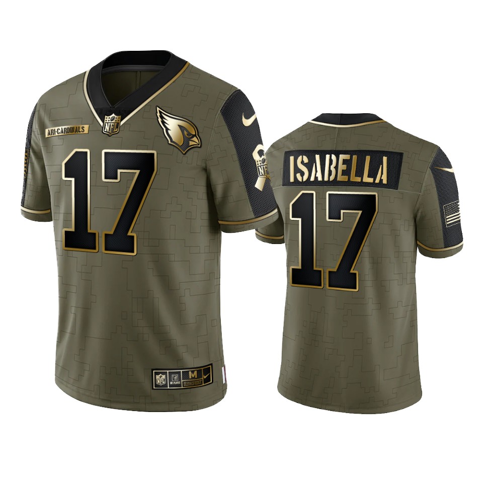 Cardinals Olive Gold Andy Isabella Limited Jersey 2021 Salute To Service
