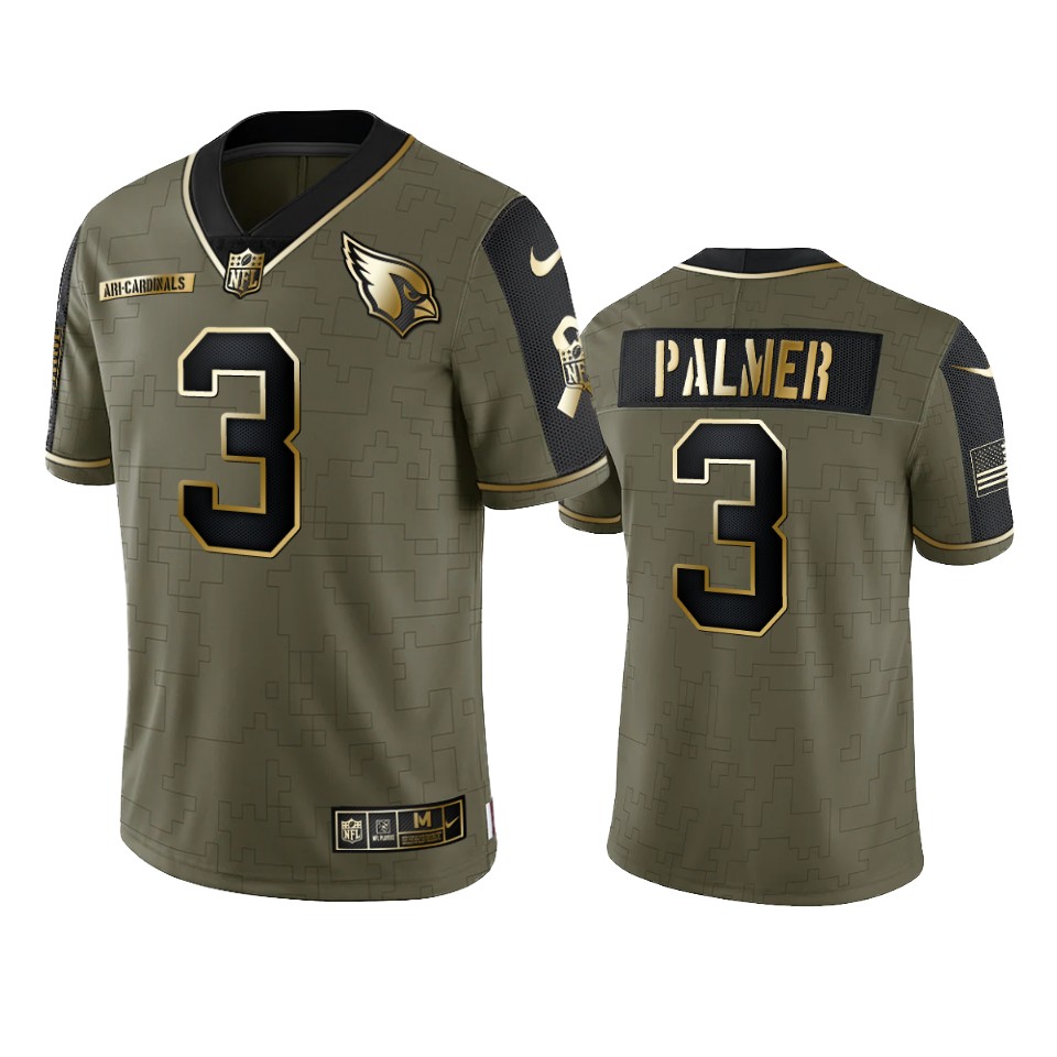 Cardinals Olive Gold Carson Palmer Limited Jersey 2021 Salute To Service