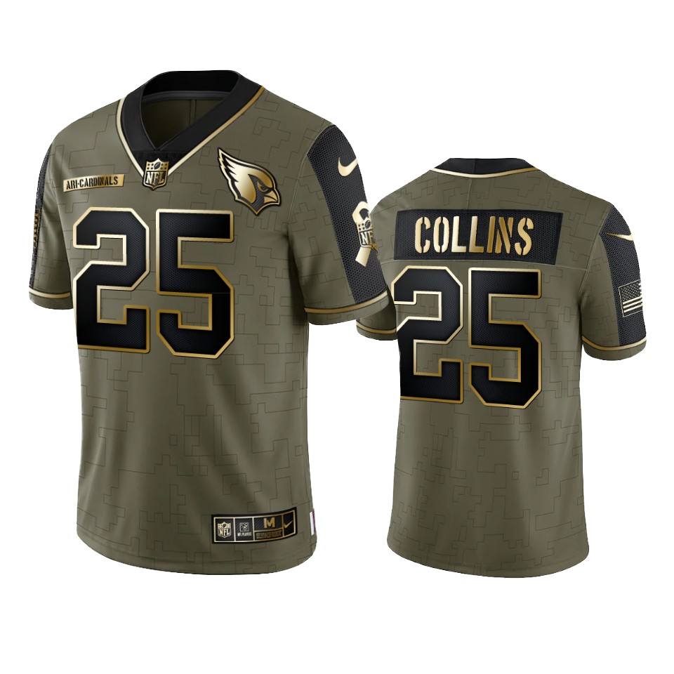 Cardinals Olive Gold Zaven Collins Limited Jersey 2021 Salute To Service