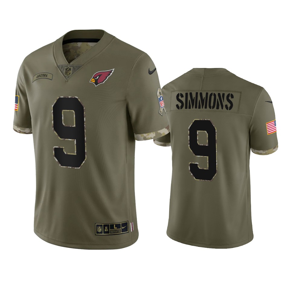 Cardinals Olive Isaiah Simmons Limited Jersey 2022 Salute To Service