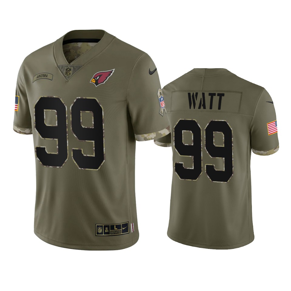 Cardinals Olive J.J. Watt Limited Jersey 2022 Salute To Service