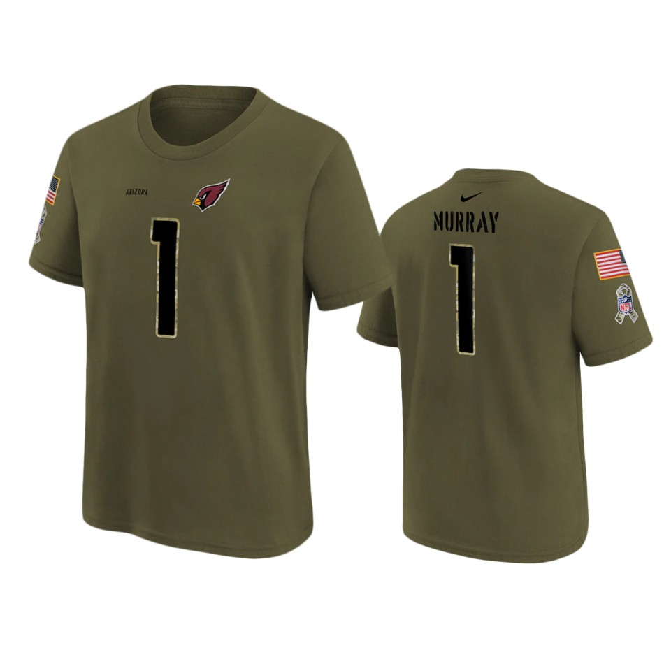 Cardinals Olive Kyler Murray Name Number T-Shirt 2022 Salute To Service