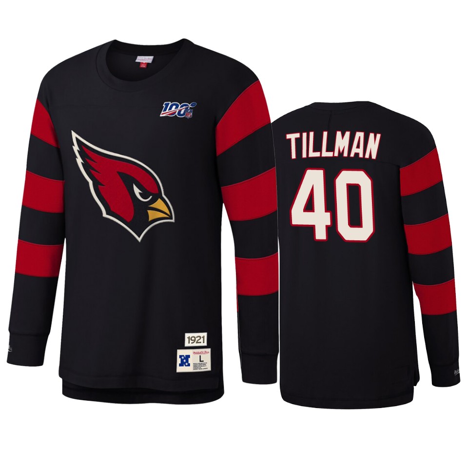 Cardinals Pat Tillman Black NFL 100 Long Sleeve T-Shirt