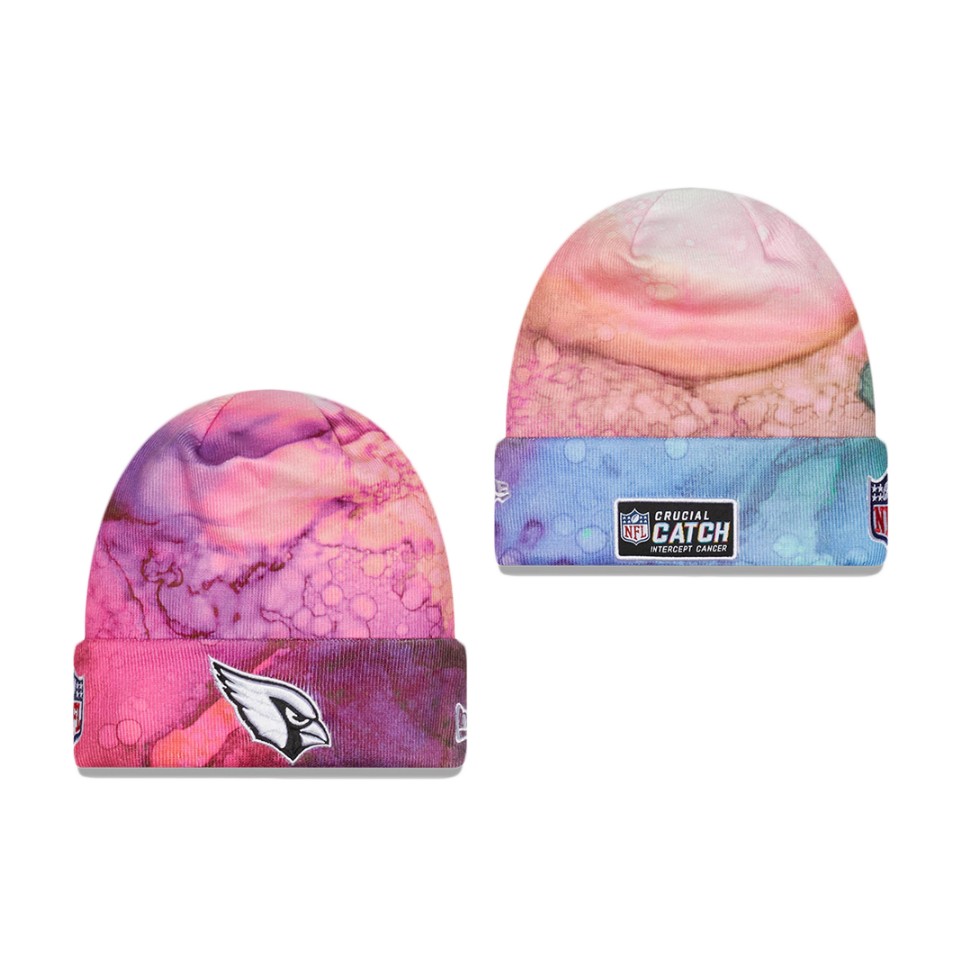 Cardinals Pink 2022 NFL Crucial Catch Knit Hat