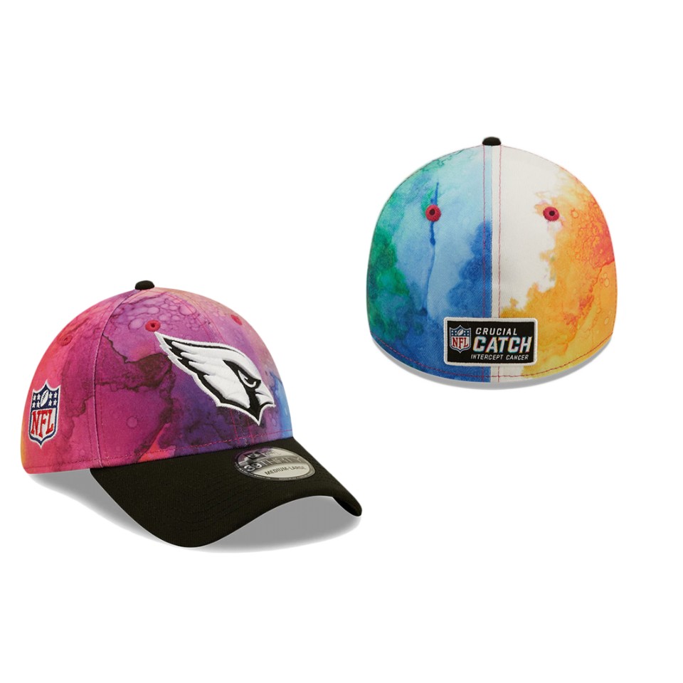 Cardinals Pink Black 2022 NFL Crucial Catch 39THIRTY Flex Hat