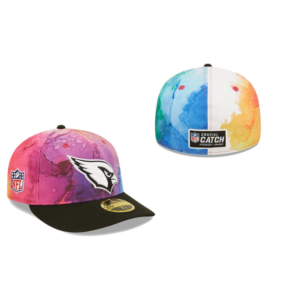 Cardinals Pink Black 2022 NFL Crucial Catch Low Profile 59FIFTY Fitted Hat