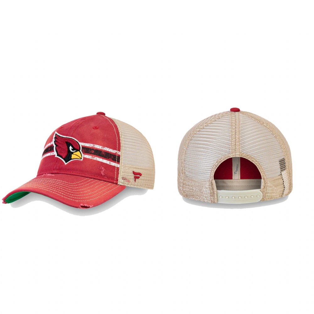 Cardinals Red True Classic Striped Trucker Adjustable Hat
