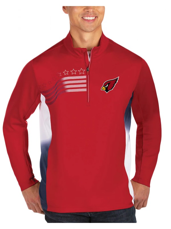 Cardinals Red White Liberty Quarter-Zip Pullover Jacket