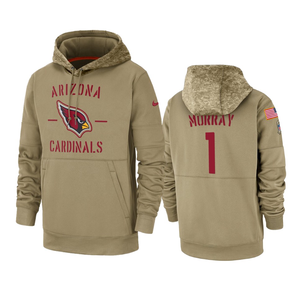 Cardinals Tan Kyler Murray 2019 Salute to Service Sideline Therma Hoodie