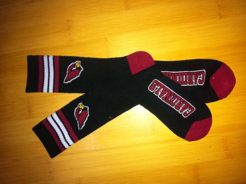 Cardinals Team Logo Black NFL Socks