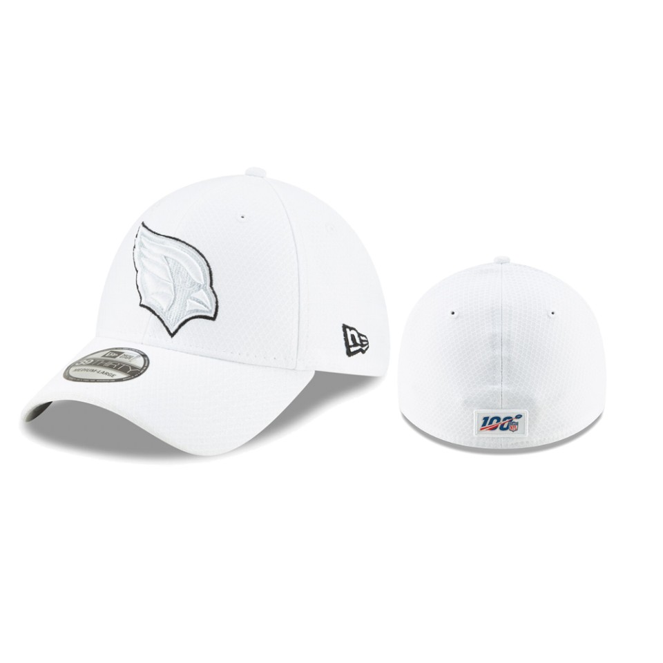 Cardinals White 2019 NFL Sideline Platinum 39THIRTY Flex Hat
